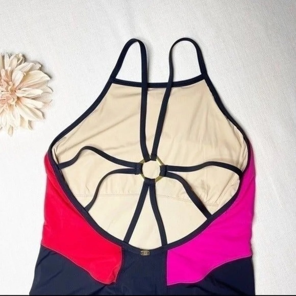 Miraclesuit Amoressa Colorblock One Piece Slimming Swimsuit Pink Red Black 14 - Picture 9 of 12